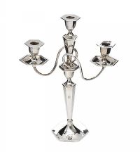 STERLING SILVER CANDLE STICK HOLDER (TRIO) at Ross's Online Art Auctions