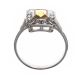 PLATINUM YELLOW SAPPHIRE AND DIAMOND RING IN THE STYLE OF ART DECO at Ross's Online Art Auctions