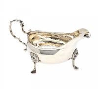 IRISH SILVER SAUCE BOAT at Ross's Online Art Auctions