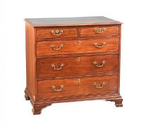 GEORGIAN MAHOGANY CHEST OF DRAWERS at Ross's Online Art Auctions