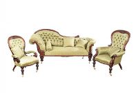THREE PIECE VICTORIAN DEEP BUTTONED SUITE at Ross's Online Art Auctions