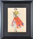 THE RED SKIRT WITH BLUE BOWS by Gladys Maccabe HRUA at Ross's Online Art Auctions