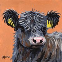 CALF ON BROWN by Ronald Keefer at Ross's Online Art Auctions