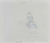 HOMER SIMPSON, I CAN'T BELIEVE IT MOE, FORGOTTEN by Matt Groening at Ross's Online Art Auctions