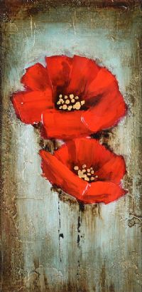 RED POPPIES by English School at Ross's Online Art Auctions
