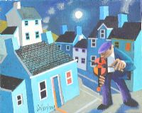 MOONLIGHT FIDDLER by George Callaghan at Ross's Online Art Auctions