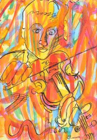 THE FIDDLER II by Dara Vallely at Ross's Online Art Auctions