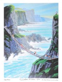 THE ROPE BRIDGE, CARRICK A REDE by Cupar Pilson at Ross's Online Art Auctions