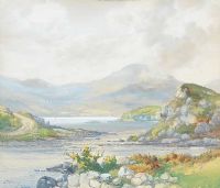 CLOUDS ABOVE THE LOUGH by George Trevor at Ross's Online Art Auctions