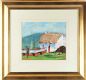 FISHING BOAT, IRISH THATCHED COTTAGE & TURF by Marie Carroll at Ross's Online Art Auctions