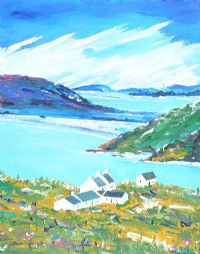 TRA NA ROSSAN DOWNINGS WINTER SCENE by Sean Lorinyenko at Ross's Online Art Auctions
