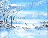 WINTER SHEEP by Andy Saunders at Ross's Online Art Auctions