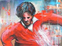 GEORGE BEST by John Stewart at Ross's Online Art Auctions