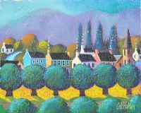 HOUSES BEYOND THE ORCHARD by George Callaghan at Ross's Online Art Auctions