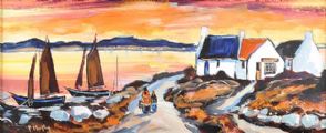 SUNSET ACROSS THE BAY by Patrick Murphy at Ross's Online Art Auctions