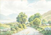 NEAR ROSSTREVOR, COUNTY DOWN by George Farrell at Ross's Online Art Auctions