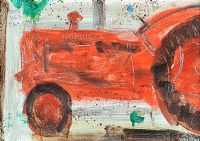 OLD NUFFIELD TRACTOR by David Johnston at Ross's Online Art Auctions