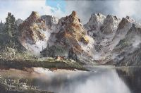 MONTE CRISTALLO MIT DURREWSEE, DOLOMITES by F.E. Lempka at Ross's Online Art Auctions