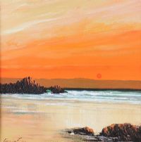 SUNSET ON THE SHORE by William Cunningham at Ross's Online Art Auctions