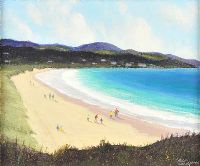 CULDAFF BEACH, DONEGAL by Sean Loughrey at Ross's Online Art Auctions