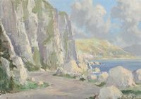 THE COAST ROAD, COUNTY ANTRIM by Rowland Hill RUA at Ross's Online Art Auctions