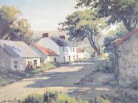 RED BAY VILLAGE, COUNTY ANTRIM by Charles McAuley at Ross's Online Art Auctions