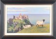 SHEEP AT DUNLUCE CASTLE by Gregory Moore at Ross's Online Art Auctions