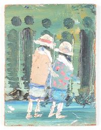 LADIES SHOPPING by Fred Yates at Ross's Online Art Auctions