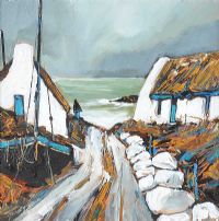 COTTAGES BY THE ATLANTIC by J.P. Rooney at Ross's Online Art Auctions