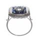 18CT WHITE GOLD SAPPHIRE AND DIAMOND CALIBRE RING at Ross's Online Art Auctions