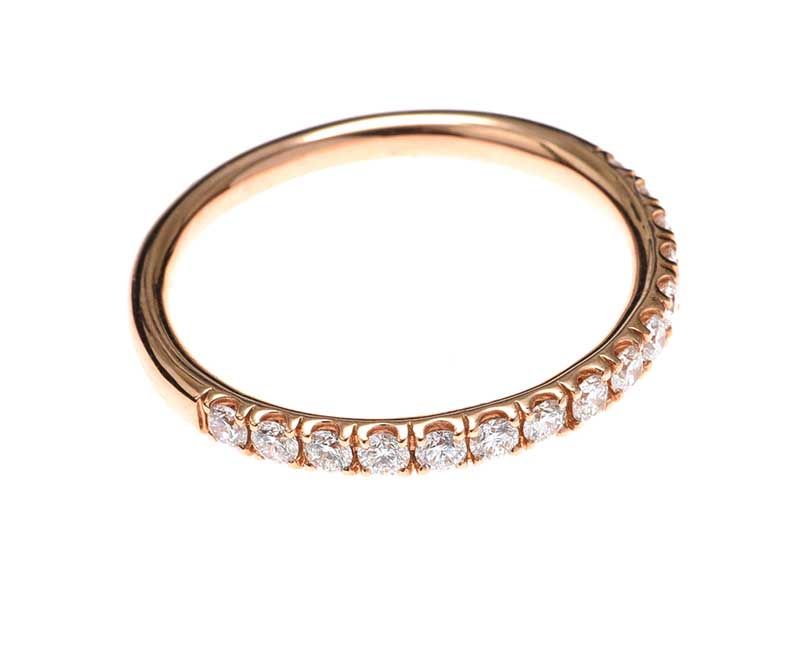 18CT ROSE GOLD DIAMOND BAND at Ross's Online Art Auctions