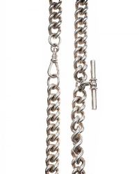 HEAVY STERLING SILVER ALBERT CHAIN at Ross's Online Art Auctions