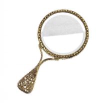 GOLD-TONE HAND MIRROR at Ross's Online Art Auctions