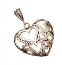 STERLING SILVER HEART PENDANT at Ross's Online Art Auctions