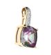 9CT GOLD MYSTIC TOPAZ AND DIAMOND PENDANT at Ross's Online Art Auctions