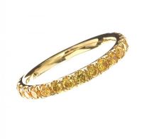 18CT GOLD FANCY YELLOW DIAMOND BAND at Ross's Online Art Auctions