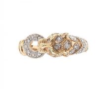 9CT GOLD LEOPARD DRESS RING at Ross's Online Art Auctions