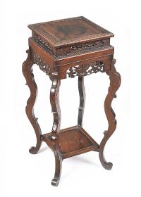 CARVED CHINESE PLANT STAND at Ross's Online Art Auctions