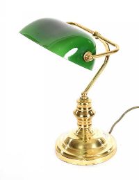 BRASS BANKER'S LAMP at Ross's Online Art Auctions