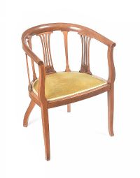 EDWARDIAN TUB CHAIR at Ross's Online Art Auctions