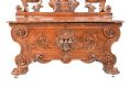 CARVED WALNUT MONK'S BENCH at Ross's Online Art Auctions