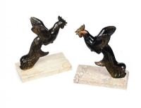 PAIR BRONZED BOOKENDS at Ross's Online Art Auctions