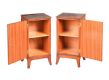 PAIR OF FLAMED MAHOGANY BEDSIDE PEDESTALS at Ross's Online Art Auctions