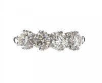 PLATINUM FOUR STONE DIAMOND RING at Ross's Online Art Auctions