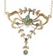 9CT GOLD EMERALD AND DIAMOND PENDANT AND CHAIN at Ross's Online Art Auctions