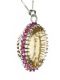 14CT WHITE GOLD RUBY AND QUARTZ PENDANT AND CHAIN at Ross's Online Art Auctions
