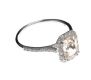 18CT WHITE GOLD MORGANITE AND DIAMOND RING at Ross's Online Art Auctions