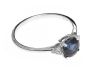 10CT WHITE GOLD BLUE STONE RING at Ross's Online Art Auctions