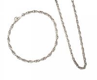 STERLING SILVER NECKLACE AND BRACELET at Ross's Online Art Auctions