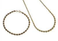 TWO GOLD PLATED CHAINS at Ross's Online Art Auctions